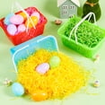 thumbnail image 4 of Joyfy 6 Pcs Plastic Easter Baskets with (60g) Tricolor Easter Fake Grass Paper Shred(Green,Yellow,Red), Large Easter Egg Baskets with Handles for Easter Egg Hunting, Easter Party Favors, 4 of 7