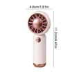 thumbnail image 3 of Mini Handheld Fan Portable Desktop USB Rechargeable Small Fan with Charging Cable, 3 Speeds, Compact Personal Fan for Outdoor Travel Office, Pink, 3 of 7