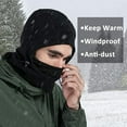 thumbnail image 4 of BYXAS 3 Pack Ski Mask for Women Men, Sherpa Hood Ski Mask, Winter Balaclava Windproof Hooded Scarf Cold Weather Hat Neck Warmer (Black+Red+Gray), 4 of 7