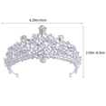 thumbnail image 2 of Bridal Rhinestone Crown Accessories for Wedding Photos Silver Color Lightweight and Durable, 2 of 8