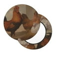 thumbnail image 2 of Hirioo Oil Painting Chicken And Duck for Round Bar Stool Seat Covers Washable Stool Cushion Slipcover Elastic Bar Chair Covers for 12-14 Inch Chair-12 inch, 2 of 7