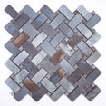 thumbnail image 2 of Splendor 11.81 in. x 11.81 in. Matte Blue Porcelain Mosaic Wall and Floor Tile (4.84 sq. ft./case) (5-pack), 2 of 7