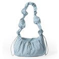 thumbnail image 1 of Bolso Mano Hombro Axila Elegante Color Sólido Diseñador Fruncido, 1 of 9