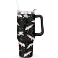 thumbnail image 2 of 40oz Cute Colorful Axolotl Stainless Steel Flip Straw Tumbler Spill Proof Travel Cup Double Wall Vacuum Insulated Coffee Mug with Top Handle, 2 of 6