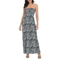 thumbnail image 6 of HDE Women's Strapless Maxi Dress Bohemian Sundress Zebra 4X, 6 of 6