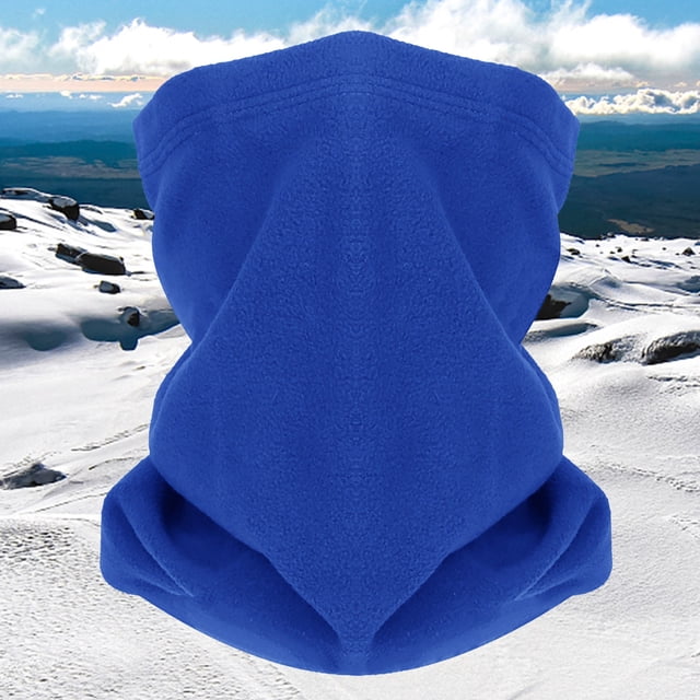 Blue Neckerchief Winter Ski Warm Scarf Multifunctional Cold Proof Fleece Outdoor Windproof Motorcycle Riding Head Cover Thick