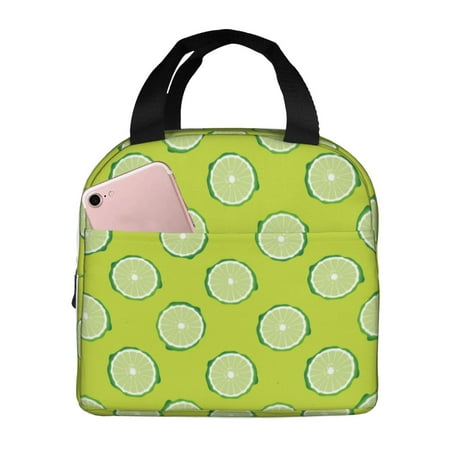Insulated Lunch Bag for Women Men - Cute Limes Forest Green Leakproof Cooler Lunch Box for Women Men  Lunch Tote Bags for Work School Picnic Travel