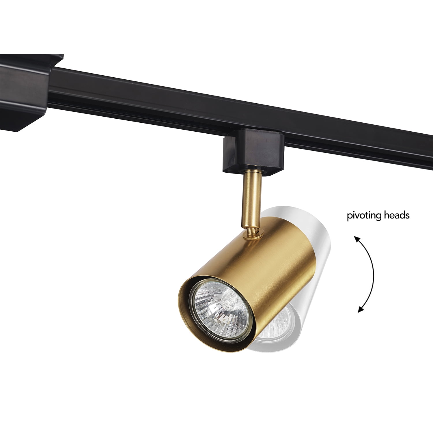 Globe Electric Industrial 56" 4-Light Matte Black Adjustable Track Ligh Kit