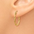 thumbnail image 3 of 14k Polished 2.25mm Twisted Hoop Earrings 14k Yellow Gold Earrings, 3 of 4