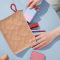 thumbnail image 6 of Beautynvta Makeup Bag for Woolen Quilted Coin Purse Mini Lightweight Portable Cosmetic Storage Bag for Shopping, Commuting, and Travel, Orange, 6 of 7
