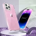 thumbnail image 5 of Clear Case for iPhone 13 Pro Max, Gradient Translucent Sparkle Shining Slim Lightweight Cover, Rugged PC+TPU Hybrid Non-Yellowing Shockproof Lens Protection Case for iPhone 13 Pro Max,Pink, 5 of 6