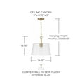 thumbnail image 3 of Capital Lighting 246911 Baker 14" Wide Semi-Flush Ceiling Fixture / Pendant - Black, 3 of 7