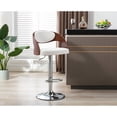 thumbnail image 3 of Porthos Home  Ezra Height Adjustable Bar Stool, PU Leather, Chrome Base Black, 3 of 5