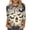 White, variant on JTZGDY Plus Size Halloween Tops for Women Lightweight Casual Fall 3/4 Length Sleeve Cute Ghost Pumpkin Pattern Printed Crew Neck Basic Tunic Blouse Loose Fit Trendy Holiday Graphic Tees Shirt