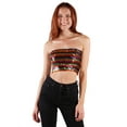 thumbnail image 1 of Womens Shiny Sequin Party Cropped Strapless Bandeau Stretch Tube Top, 1 of 1