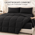 thumbnail image 7 of DBOZE Oversize King Bed in a Bag 5-Piece Comforter Set, All-Season Cotton Blend Bedding Set(Black,Oversize King), 7 of 7