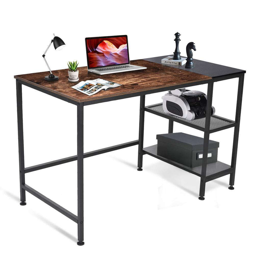 Computer PC Desk Study Writing Table Storage Shelve/Bag Splice Metal Home Office 