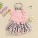 thumbnail image 2 of Vestido tipo mameluco Pivanzore para bebés y niñas de 3 a 6 meses, con diadema, 2 of 7