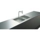thumbnail image 1 of Fregadero de encastre 2 senos C71 acero inoxidable desagüe manual con grifo de cocina cromado Select sBox, 1 of 2
