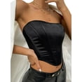 thumbnail image 6 of Liacowi Women Bustiers Corsets Off Shoulder Slim Crop Tops Clubwear Party Vest, 6 of 7
