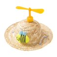 thumbnail image 1 of BELOVING Hand Woven Straw Hat Adjustable Chin Strap Pet Hat for Sports Walking Summer Bee, 1 of 10