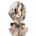 thumbnail image 2 of Qarigey Envoltura de pelo de seda, sombrero con lazo para mujer, cubierta para la cabeza, turbante, bufanda para la cabeza, gorro para dormir, envolturas Type3 NO3 Qarigey AP008209-08, 2 of 4