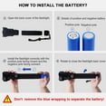 thumbnail image 4 of Rechargeable LED Flashlights High Lumens, 90000 Lumens Super Bright Zoomable Waterproof Flashlight with Batteries Included & 3 Modes, Powerful Handheld Flashlight for Camping Emergencies, 4 of 7