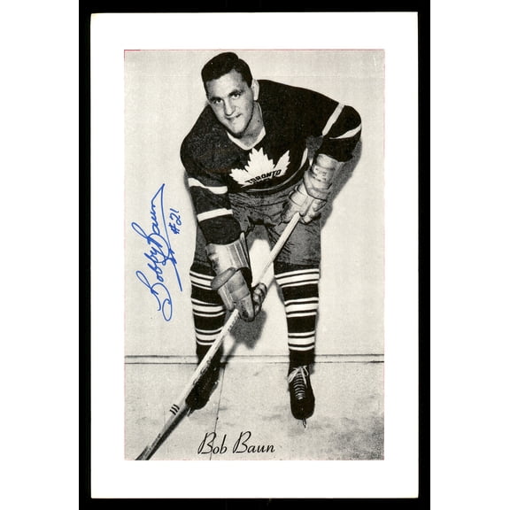 Bob "Bobby" Baun Autographed 1944-63 Beehive Group 2 4.5x6.5 Photo Toronto Maple Leafs SKU #176681