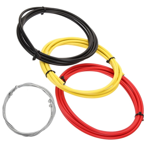TABLZONE 3Sets Bike Brake Cable Kit Assorted Color Durable Housing for Mountain and Road Bikes Smooth Operation