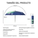 thumbnail image 3 of Naixueli BF8-085 paraguas sombrilla automático infantil diseño dinosaurio color azul, 3 of 7