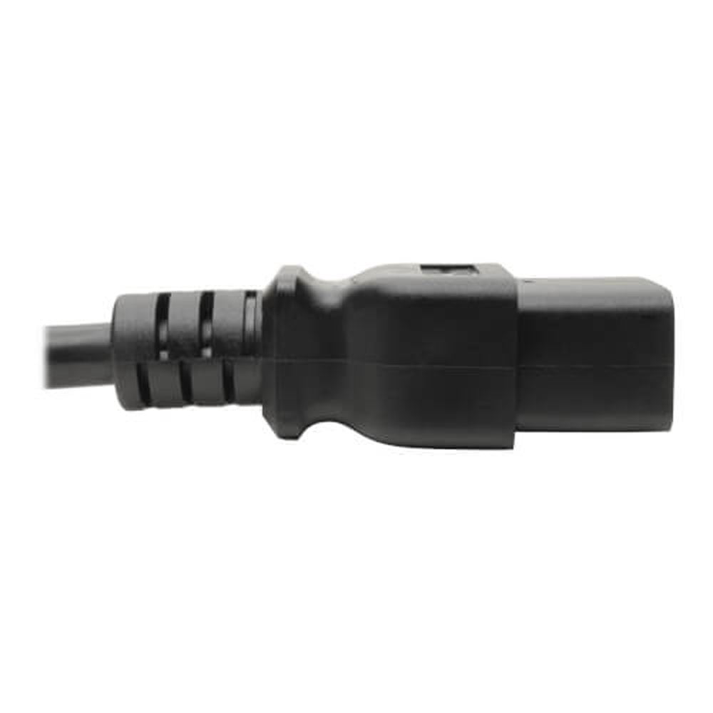 Tripp Lite Computer Power Cable, C19 to 5-15P - Heavy Duty, 15A, 125V, 14 AWG, 10 ft., Black