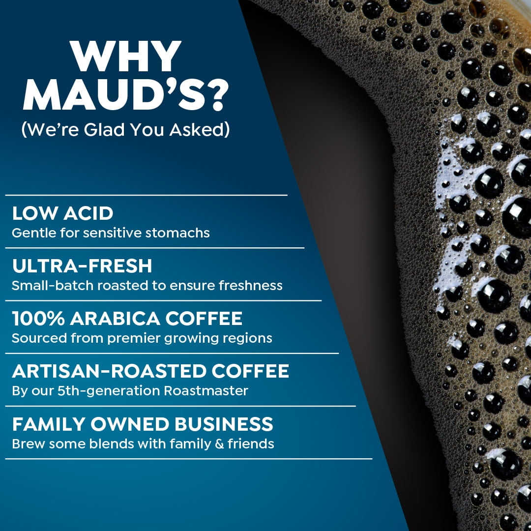 Maud's Decaf Dark Medium Roast Coffee Pods, Mellow Mood Decaf, Compatible w/ K-Cup Brewers, 100ct