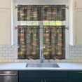 thumbnail image 3 of Mushroom (41) Kitchen Curtain Valance 3 Piece Home Curtains and Valance Set Curtain Sink Window Decor Window Treatment Tier 27.5x36 Length, 3 of 6
