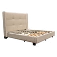 thumbnail image 3 of Diamond Sofa Beverly Queen Bed with Integrated Footboard Storage Unit & Accent Wings in Sand Fabric, 3 of 6