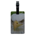 thumbnail image 1 of Graphics and More Bald Eagle Staring - Raptor Bird of Prey Rectangle Leather Luggage ID Tag, 1 of 1