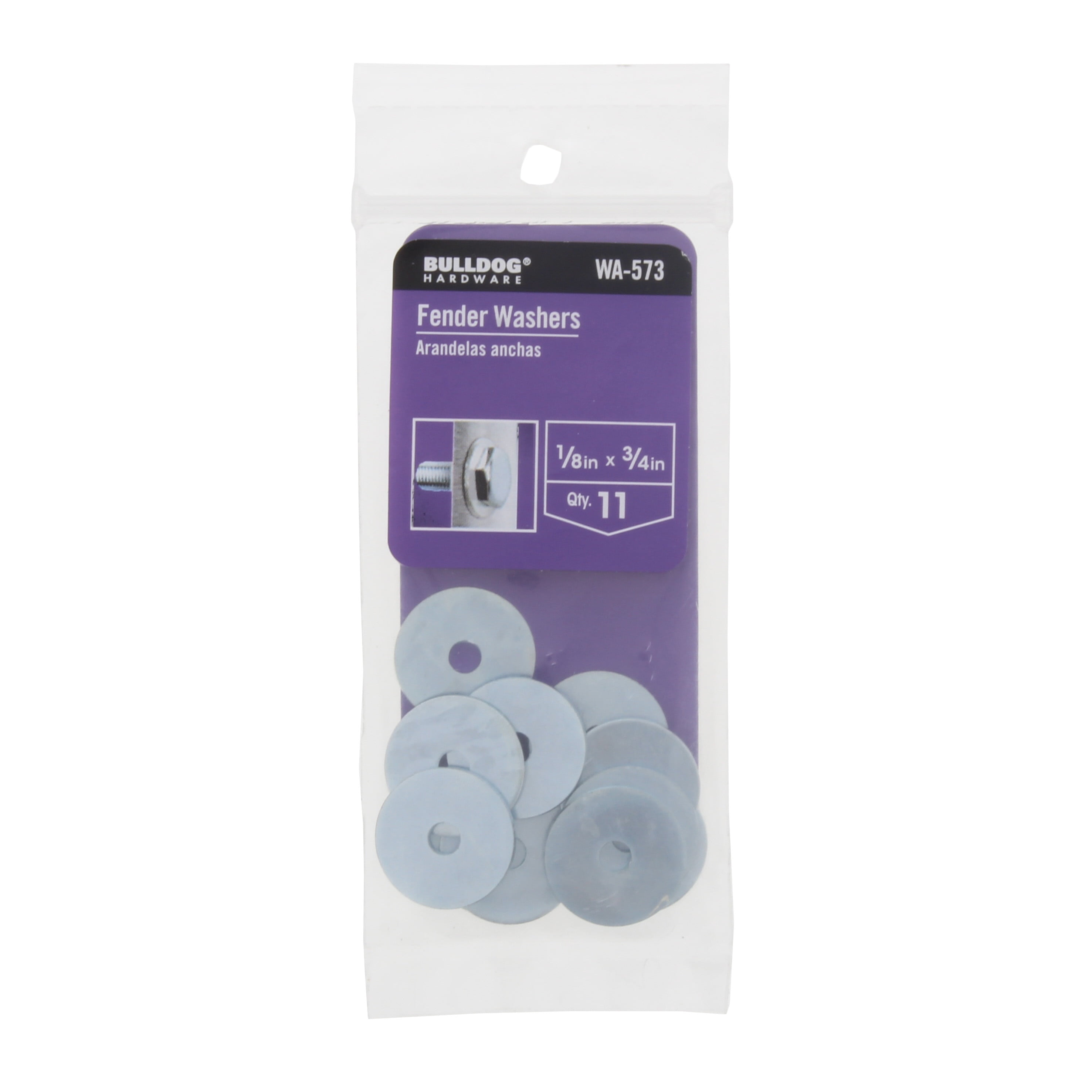 Bulldog Hardware 1/8 in. x 3/4 in. Fender Washer, Zinc Plated Steel (11 Pack)