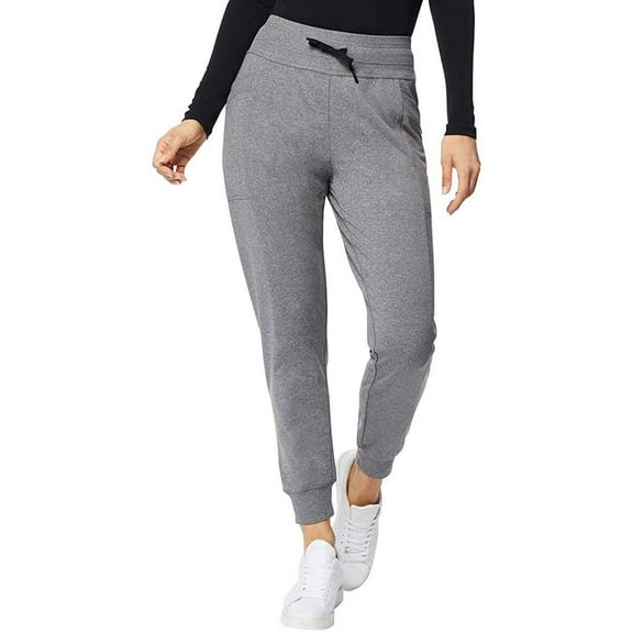 32 Degrees Womens Side Pocket Joggers,Heather Grey,2XL