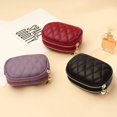 thumbnail image 5 of HLONK Coin Purse Dual Zippered Compartments Small Purse Versatile Change Purse with Textured Leather Design, 5 of 5