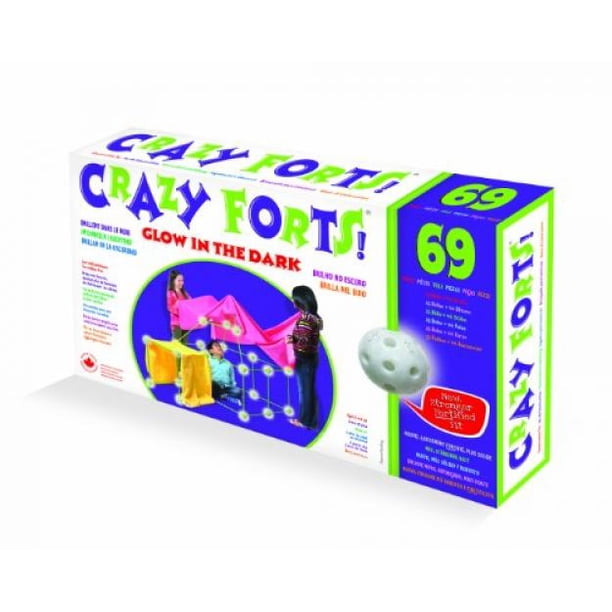 Everest Toys Crazy Forts, Glow in the Dark, 69 pieces