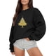 thumbnail image 1 of Gibobby Sudaderas para mujer navidad Sudadera con capucha de manga larga con estampado de oro de imitación para mujer(Negro,M), 1 of 4