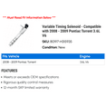 thumbnail image 2 of Variable Timing Solenoid - Compatible with 2008 - 2009 Pontiac Torrent 3.6L V6, 2 of 2