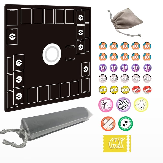 Extalas Tapete de Juego para Juegos de Cartas Coleccionables con Contadores de Daño