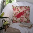 thumbnail image 3 of Beetle Shabby Chic Pink Roses Fabric Decorative Pillow, 3 of 4