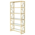thumbnail image 5 of Acme Furniture Milavera Bookshelf, Clear Glass & Gold, 5 of 5