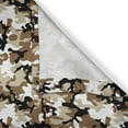 thumbnail image 5 of Ambesonne Abstract Grommet Curtain, Camo Style Shades, 50" x 96", Pale Caramel Tan Black, 5 of 6