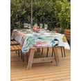 thumbnail image 3 of Outdoor Tablecloth with Umbrella Hole for Patio/Picnic/Party/Camping, Seahorse Coastal Waterproof Table Cloth Rectangle Table Cover Washable, Nautical Ocean Summer Beach Coral Shell Sea (60"x 84"), 3 of 8