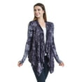 thumbnail image 2 of Made by Johnny Women's Off-Duty Open Front Tie Dye Cardigan XXXL BLACK, 2 of 6