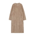 thumbnail image 1 of Minnieouse Manténgase acogedor y elegante, camisones de talla grande para mujer, pijamas cálidos de invierno para mujer, vestido Pijama caqui XL(130CM), 1 of 6