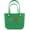 Green, variant on Women Waterproof Mid Beach Tote Bag, Rubber Travel Handbag with Charms for Pool, Sports, Gym & Grocery Shopping