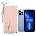 thumbnail image 5 of UTO Long Wallet for Women PU Leather Bifold Cute Cat Purse Phone Card Holder Clutch with Tassel Zipper Pocket(Pink), 5 of 7